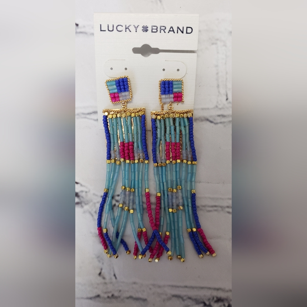 Lucky Brand Colorful Statement Earrings